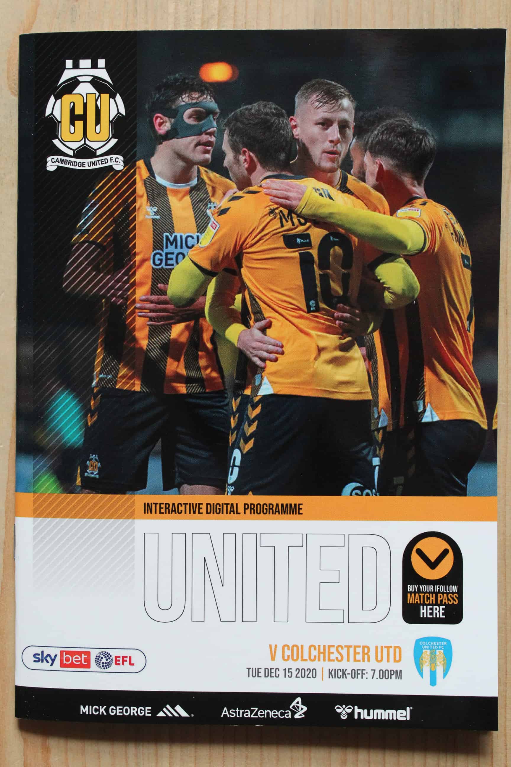 Cambridge United FC v Colchester United FC